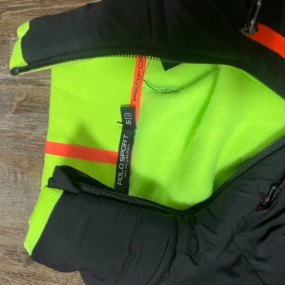 Polo Sport Men's Lightweight Jacket - Black and Neon Green - Size [Small] NWOT - Picture 11 of 12